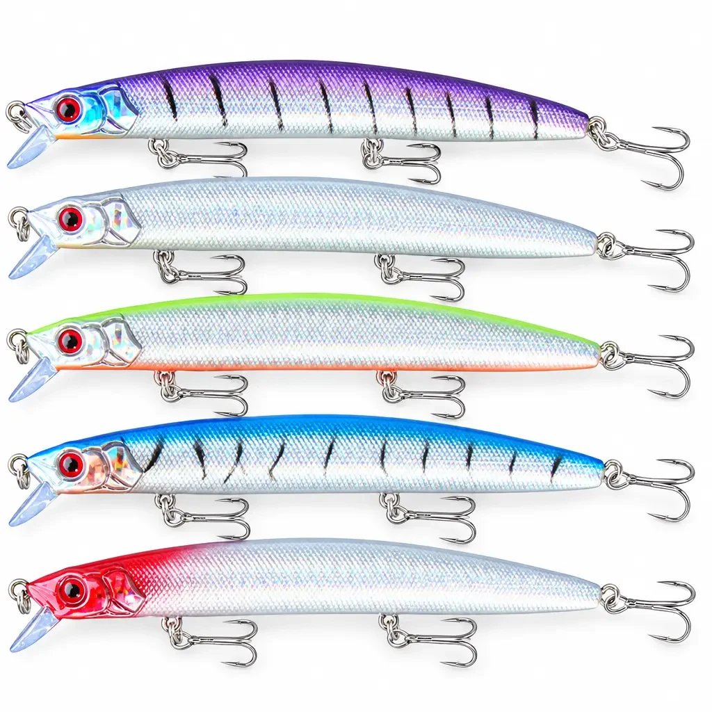 Big Saltwater Jerkbait Minnow 15cm 28g Treble Hooks