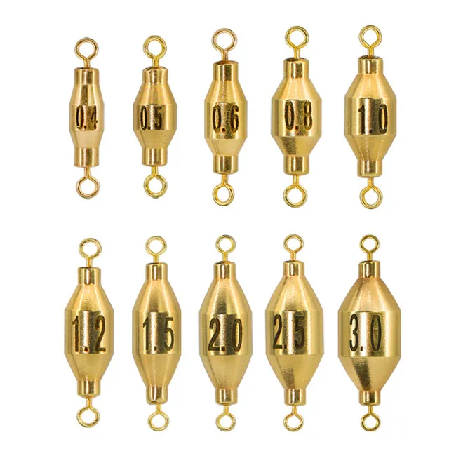 Brass Fishing Sinker with Two Swivels