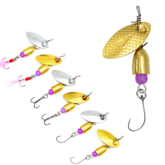 Spinner Lure with Feather Treble Hook 3g/5g (Pack of 2)