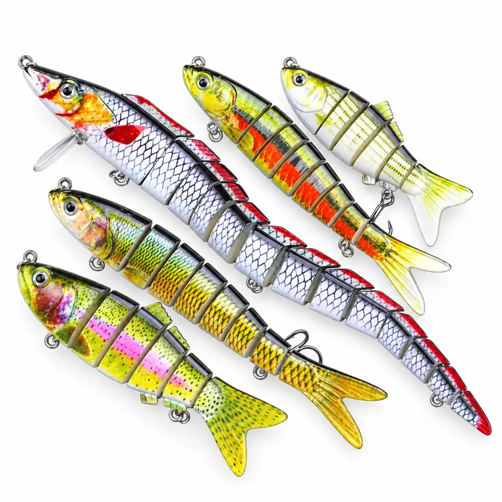 Slow Sinking Swimbait 8 Segment Jointed