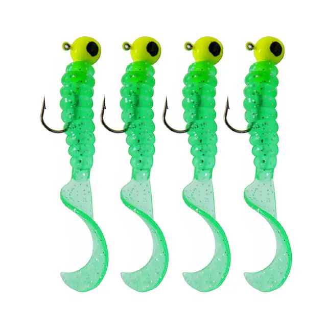 Testina piombata grub 6 cm 3,5 g (confezione da 4)