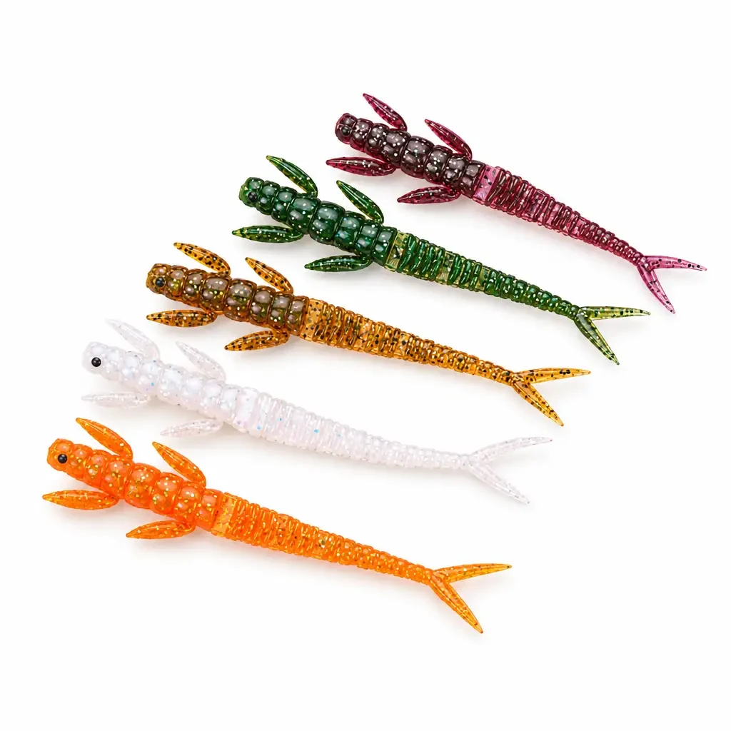 Swimming Worm Laser Glitter 7.3cm 1.3g (Pack of 5)
