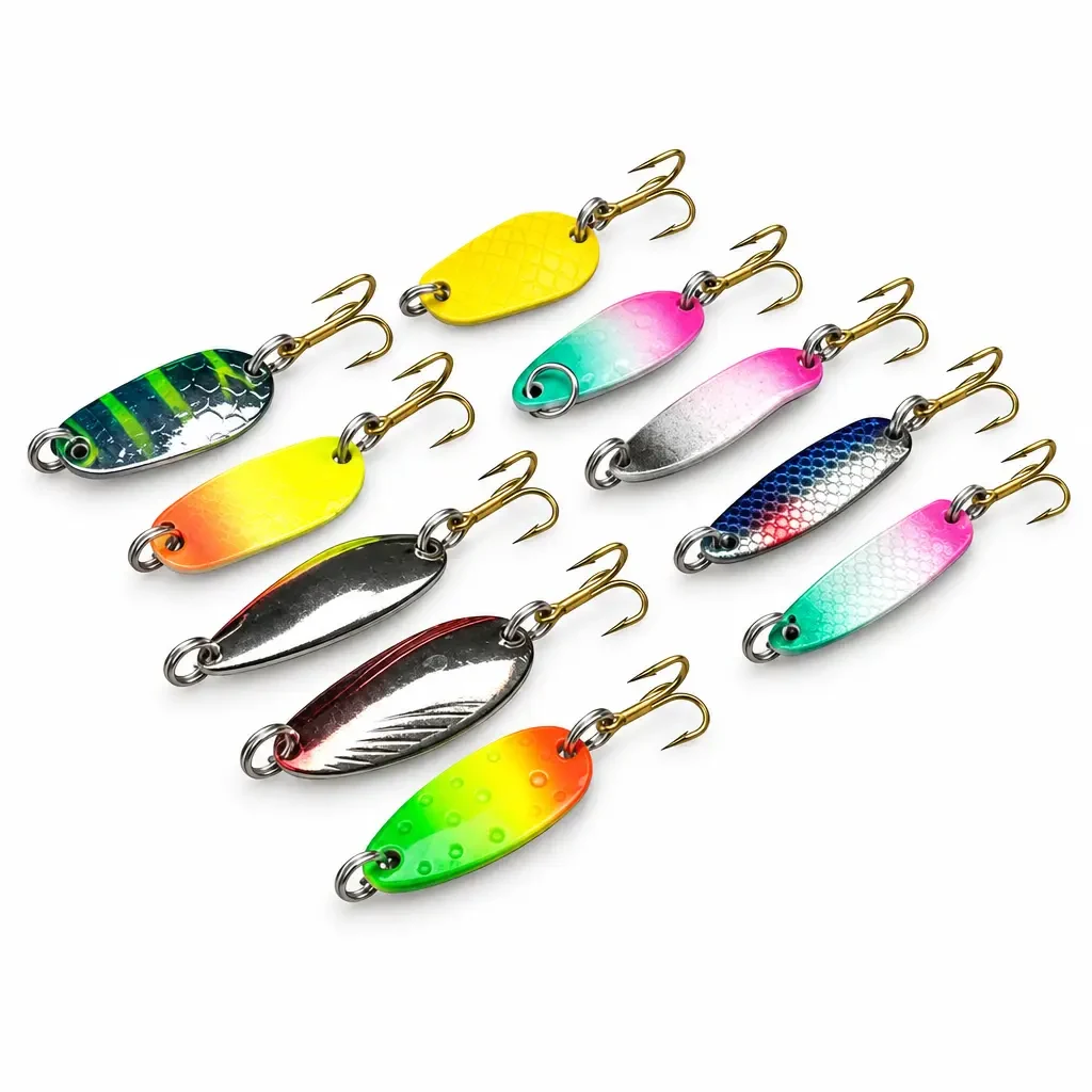 Beginner Fishing Lure Kit Spinner Bait (Pack of 10)