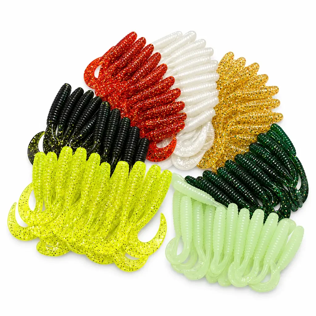 Glow grub 6cm (10 stuks)
