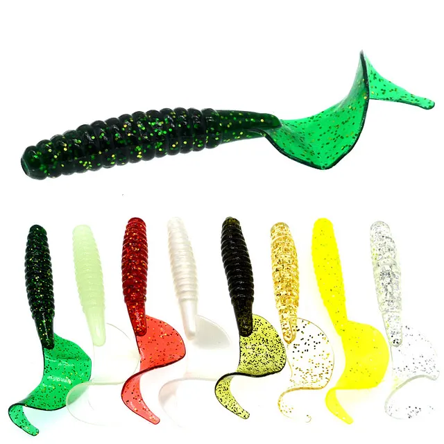 Grub coda riccia 7 cm 9 cm (confezione da 10)