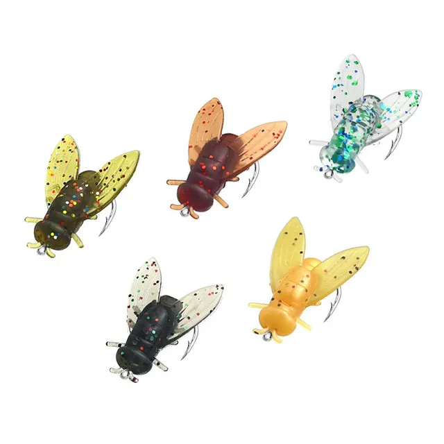 Soft Insect Fishing Bait Simulation Flies (Pack of 10)