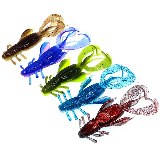 Gambero silicone coda falce 10 cm (confezione da 4)