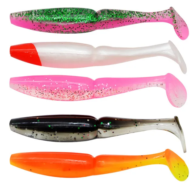 PVC Plastic Swimbait Double Color 11.5cm 12.5g (Pack of 5)