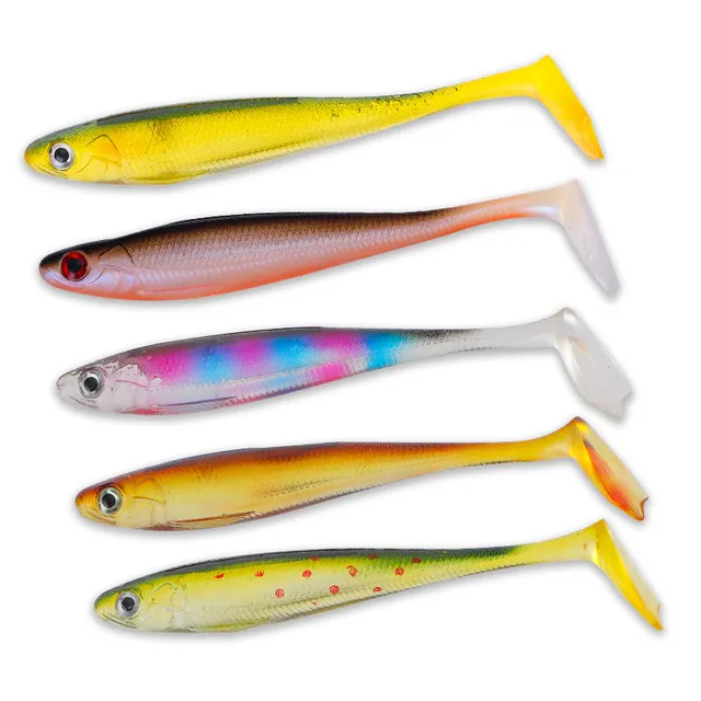 Paddle Tail Swimbait Rainbow PVC 9cm 5g (Pack of 5)